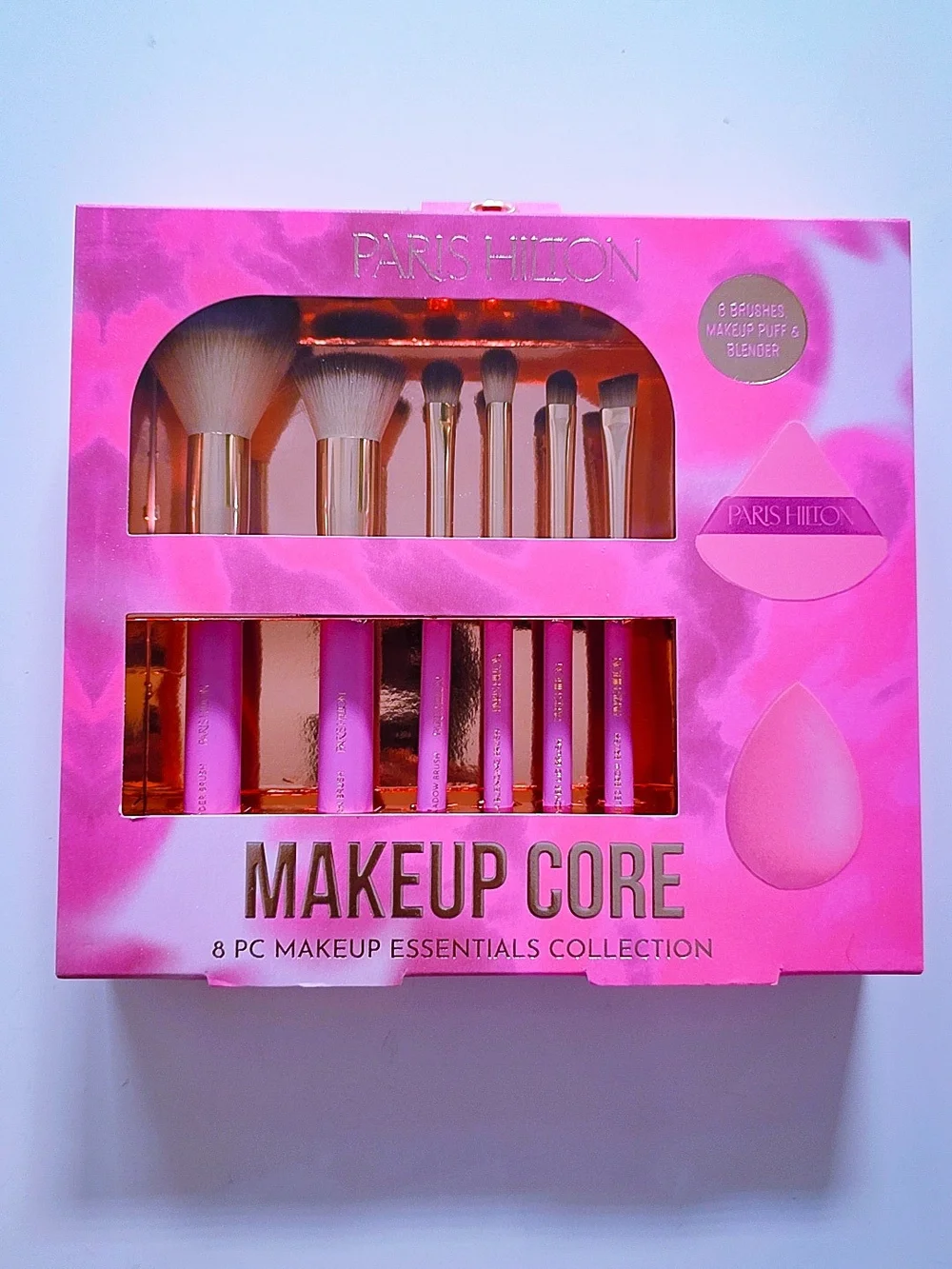 Paris Hilton Makeup Essentials Collection Pink Makeup Brush Set NWT